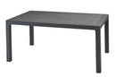 Tavolo da Giardino Keter Melody 160,5x94,5x74,5 cm Effetto Rattan e Legno Grafite Seconda Scelta