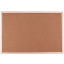 Bacheca in Sughero Rettangolare con Cornice in Legno da Parete 90x60x1.8 cm