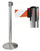Tringle à Rideau 3 mètres en Inox Brossé Ø36x101 cm Blanc/Ruban Rouge