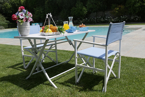 Ensemble Salon de Jardin Table Basse Canapé 2 Chaises en Polyrotin avec Coussins Adami Melbourne Noyer prezzo