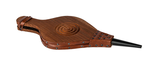 Mantice 47xØ19x4 cm in Legno e Pelle Sintetica Color Legno e Marrone sconto