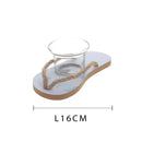 Set 6 Ciabattina Porta Candele Larghezza 16 cm