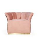 Poltrona Argentario 90x85x70 cm in Velluto Berger cipria