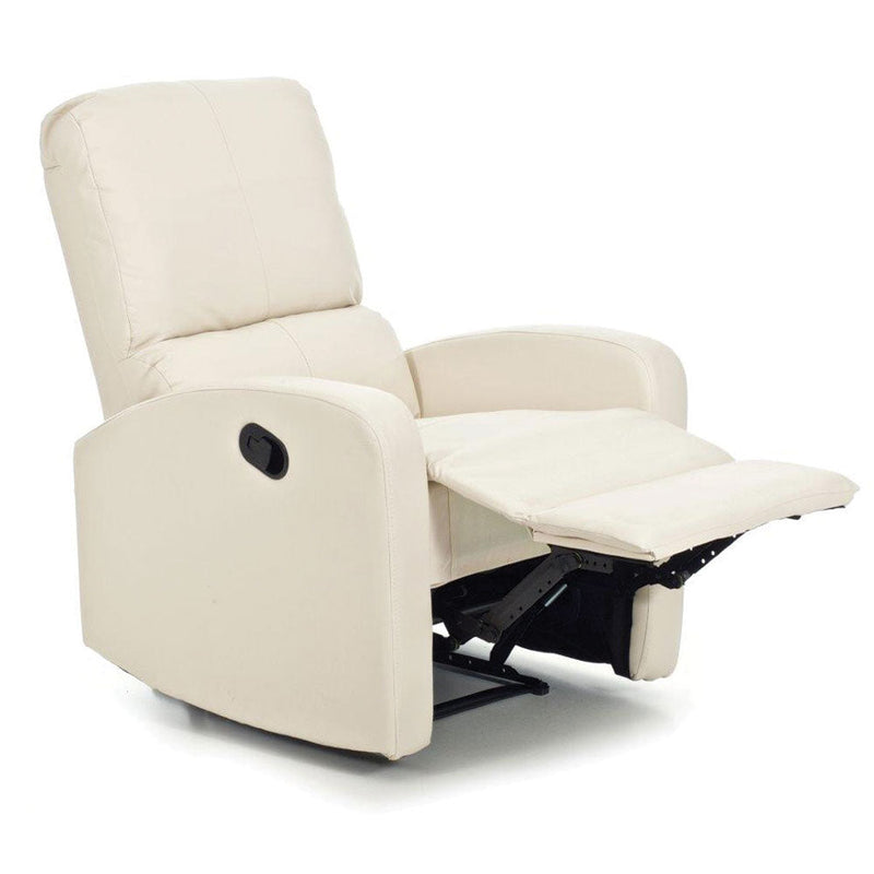 Poltrona Relax Reclinabile Manuale in Similpelle Camilla Crema