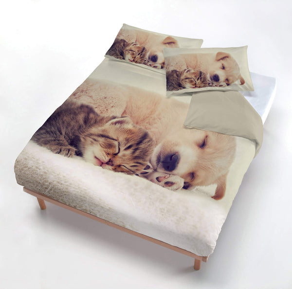 Housse de couette avec taies d'oreiller imprimées en microfibre Lilli Différentes tailles acquista