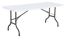 Tavolo Rettangolare Pieghevole da Catering 242x76x74 cm in Polietilene Vorghini Bianco