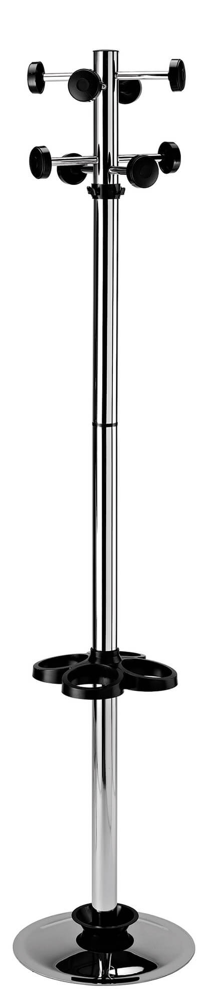 prezzo Portemanteau Ø36x178 cm avec Porte Parapluie Métal Fumer Elvis Chrome et Noir