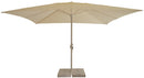 Ombrellone da Giardino 4x4 m Palo Ø60 mm in Alluminio Legno Larice Telo in Poliestere Avorio