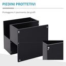 Tavolino Basso da Salotto 40x40x43 cm in Legno Nero