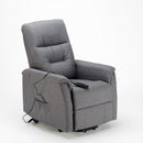 Poltrona Alzapersona Elettrica 1 Motore 77x79x115 cmin Tessuto Grigio Scuro