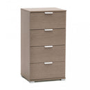 Mobiletto 4 Cassetti Rovere Grigio 45x38x85 h cm in Truciolare bilaminato Rovere grigio
