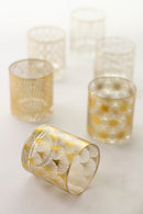 Confezione 6 Bicchieri Acqua in Vetro 300ml Villa d'Este Home Tivoli Opera Oro