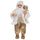 Marionnette Père Noël H46 cm en tissu Doré et Blanc