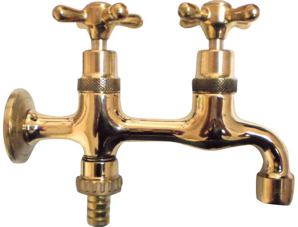 Robinet double en laiton Morelli Tandem pour fontaine de jardin prezzo