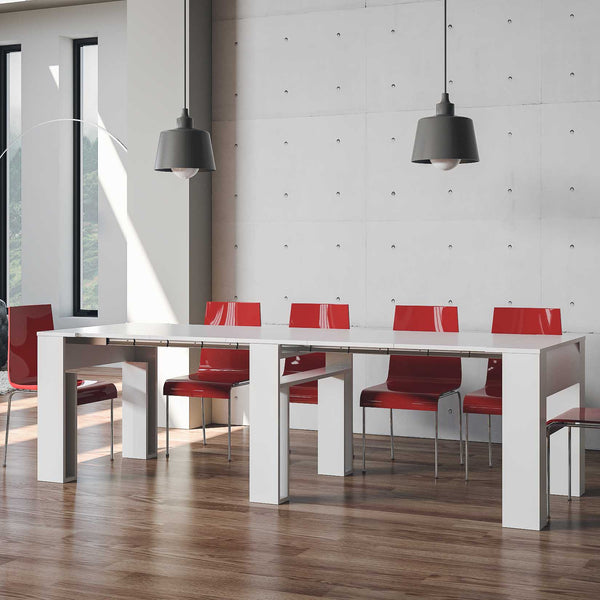 acquista Console Extensible en Bois H78x49x90/268cm Itamoby Eureka Matt White Classic