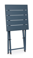 Tavolino da Salotto 44x43x36 cm in Alluminio Taylor Navy