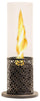 Cheminée de Table au Bioéthanol Ø20x49,5 cm en Acier et Verre Noir