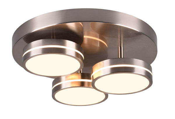 acquista Plafoniera da Interno a LED in Metallo Nichel Satinato