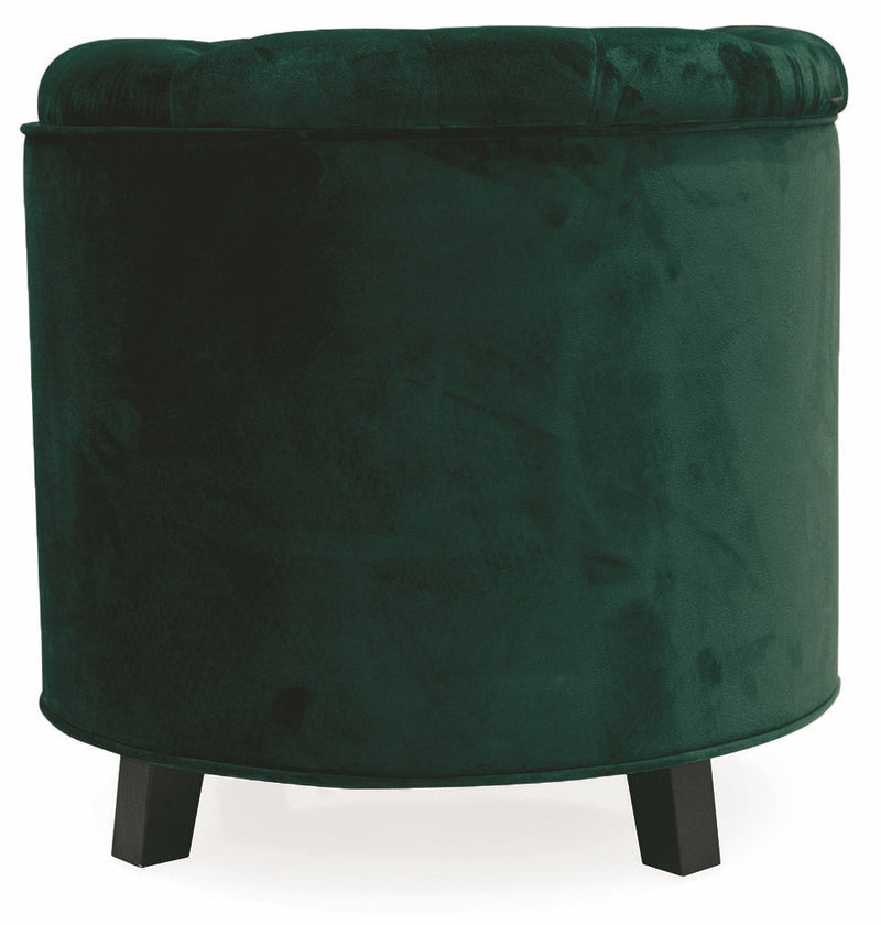 Pouf Poggiapiedi Contenitore Ø55x55 cm in Velluto Soriani Verde