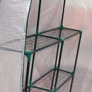 Serra da Giardino con 2 Scaffali 143x143x195cm Porta Avvolgibile Bianca