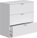 Cassettiera 3 Cassetti 80x38x77 cm in Legno Bianca