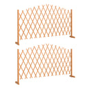 2 Pannelli Recinzione Espandibili, Giardino in Legno, 180x30x103 cm, Marrone      