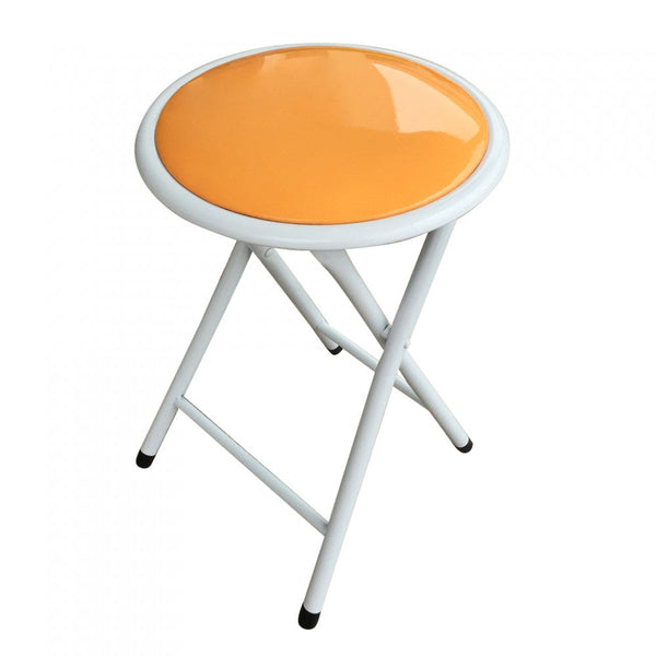 prezzo Tabouret de camping pliant Slim Ø30x45 h cm en acier orange