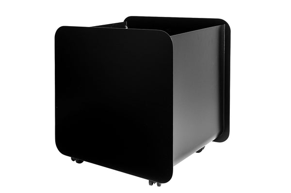 sconto Porta Pellet Senza Coperchio 40x49x50 cm in Ferro Verniciato Grigio Martellato