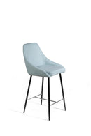 Set 2 Sgabelli 46x49x97 cm in Tessuto Ray Acquamarina