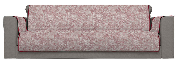 Housse de canapé avec housses d'accoudoirs en polyester et coton bordeaux Différentes tailles acquista