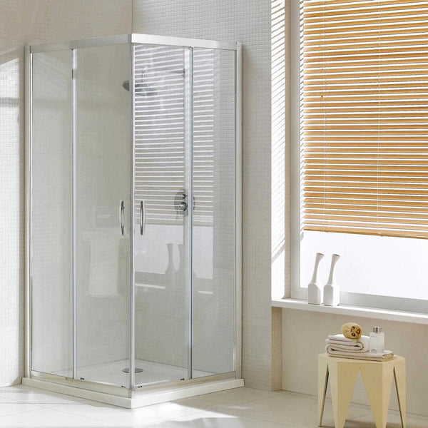 sconto Cabine de Douche d'Angle 2 Portes Coulissantes en Cristal Transparent 6mm H198 Fosterberg Odense Différentes Tailles