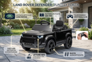 Macchina Elettrica per Bambini Licenza Land Rover Defender Small 12V con Telecomando Nero