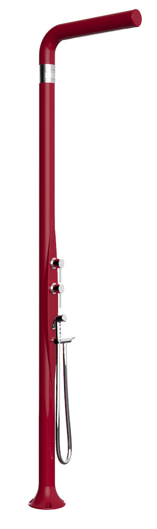 Mitigeur de douche de jardin extérieur inverseur et douche mobile Arkema Funny Yang Rouge prezzo