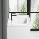 Set Composizione Bagno Pensile Sospeso 60 cm con Specchio Mobile Lavabo e Rubinetto Bianco      