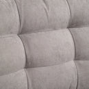 Divano Letto 3 Posti con Chaise Longue Contenitore 217x134x85 cm in Tessuto Effetto Lino Grigio