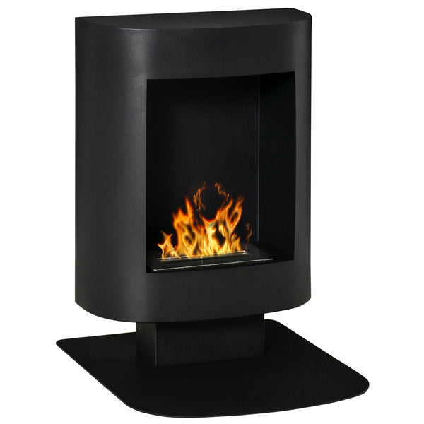 Camino a Bioetanolo da Pavimento 46,5x53x65 cm Bruciatore 1,5L Nero online