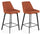 Set 2 Sgabelli 50x44xH94 cm in Tessuto Fox Ruggine