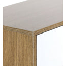 Mobiletto Multiuso 63x95x33 cm in Legno Melaminico Rovere e Bianco Opaco