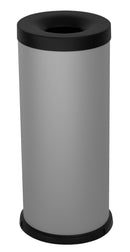 Pattumiera Gettacarte Ø25xh60 cm Autoestinguente In Acciaio Verniciato Grigio