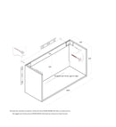 Mobile da Bagno Sospeso e Cassetto Soft Closing per Lavabo in Appoggio in Melaminico 100x45x37cm TFT Ibiza Bianco