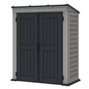 Casetta da Giardino Porta Attrezzi 91x170x202 cm in PVC Grigio/Grigio Scuro