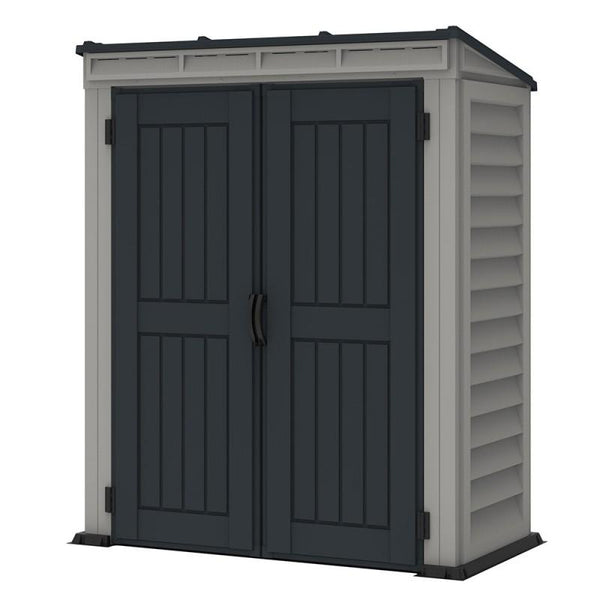 sconto Abri de jardin pour outils 91x170x202 cm en PVC gris/gris foncé