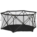 Recinto per Cani Pieghevole 148x134x67 cm in Acciaio e Tessuto Nero