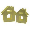 Set 2 Portariviste in metallo casetta crema 