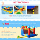 Castello Giostra Gonfiabile 290x270x230 cm in con Pompa Inclusa