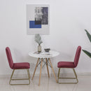 Set 2 Sedie Imbottite 44,5x59,5x91 cm in Flanella  Rosse