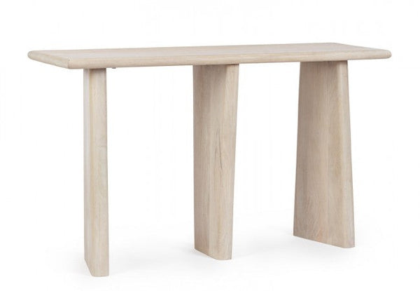 sconto Consolle 130x40x75 cm Caffè White in Legno Naturale