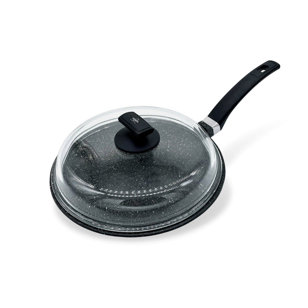 acquista Padella Fornetto con Coperchio in Vetro Antiaderente 1 Manico 30 cm Olympia Hard Cook