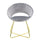 Fauteuil rembourré 66x65x68 cm en tissu effet velours gris