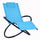 Chaise à bascule de jardin moderne en textilène bleu 154x80x84 cm